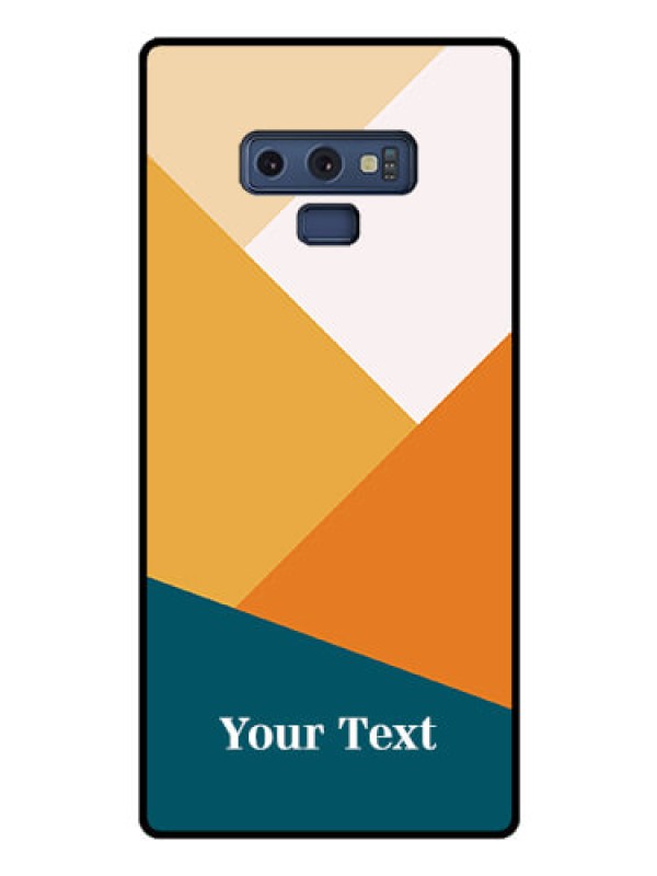 Custom Galaxy Note 9 Personalized Glass Phone Case - Stacked Multi-colour Design