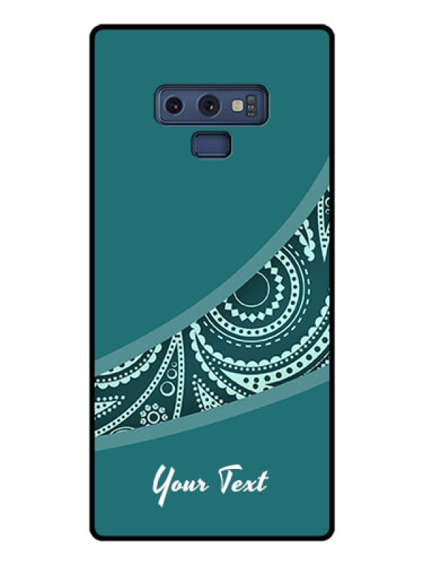 Custom Galaxy Note 9 Photo Printing on Glass Case - semi visible floral Design