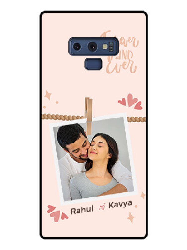 Custom Galaxy Note 9 Custom Glass Phone Case - Forever and ever love Design