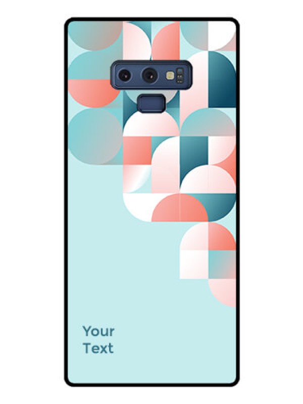 Custom Galaxy Note 9 Custom Glass Phone Case - Stylish Semi-circle Pattern Design