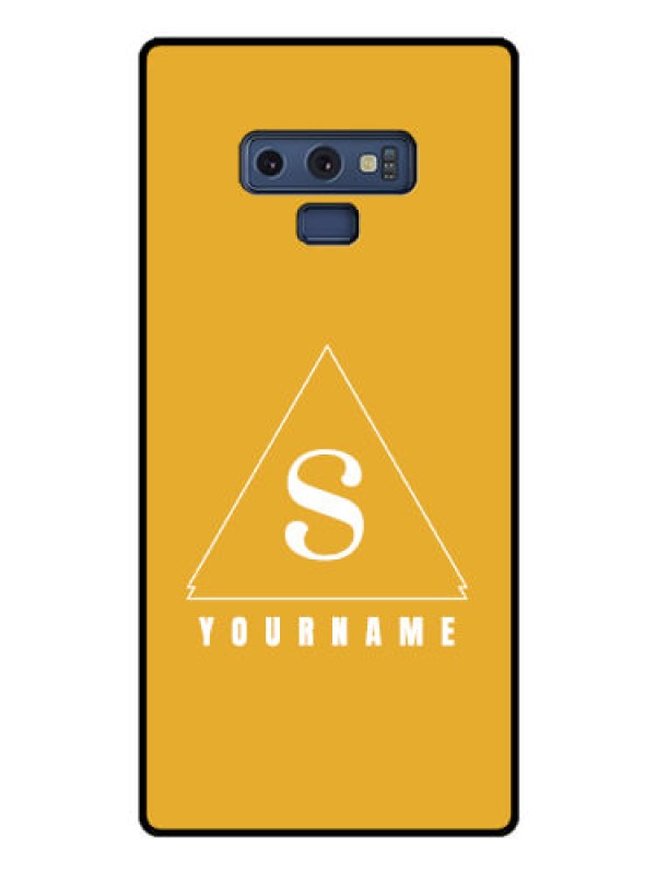 Custom Galaxy Note 9 Personalized Glass Phone Case - simple triangle Design