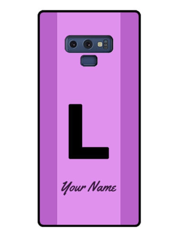 Custom Galaxy Note 9 Custom Glass Phone Case - Tricolor custom text Design