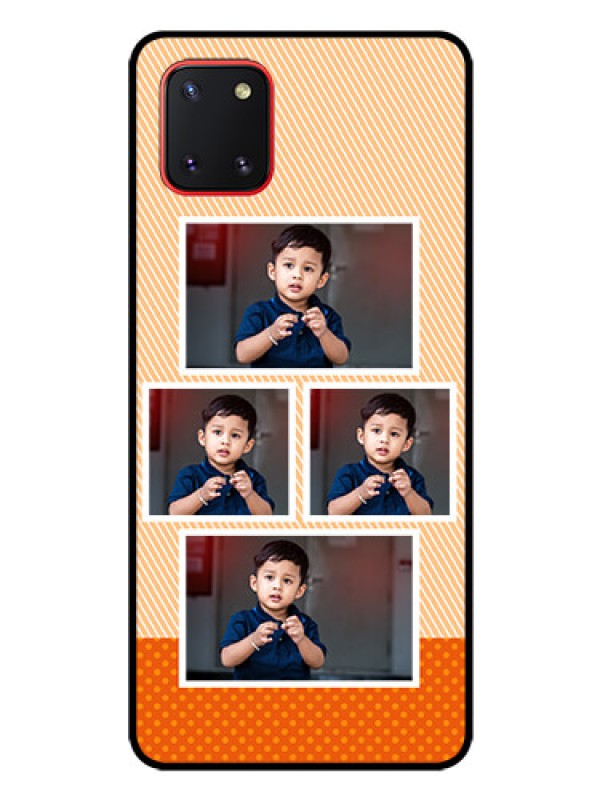 Custom Galaxy Note10 Lite Photo Printing on Glass Case - Bulk Photos Upload Design