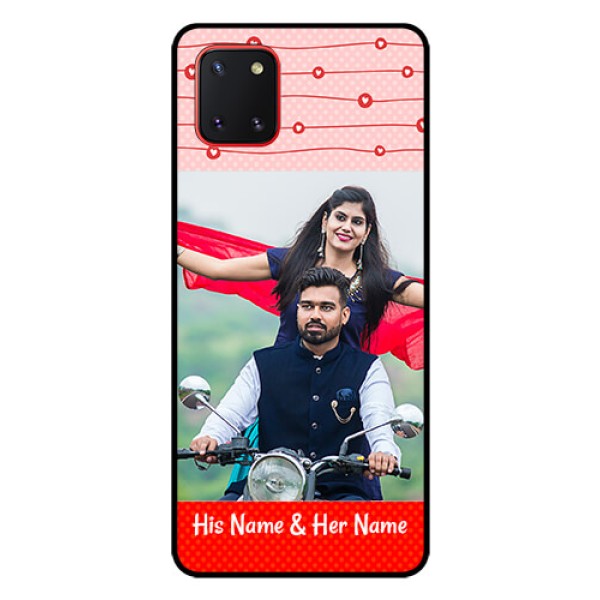 Galaxy Note10 Lite Personalized Glass Phone Case - Red Pattern Case Design Galaxy Note10 Lite Personalized Glass Phone Case - Red Pattern Case Design