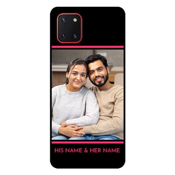 Galaxy Note10 Lite Custom Glass Mobile Case - with Add Text Design