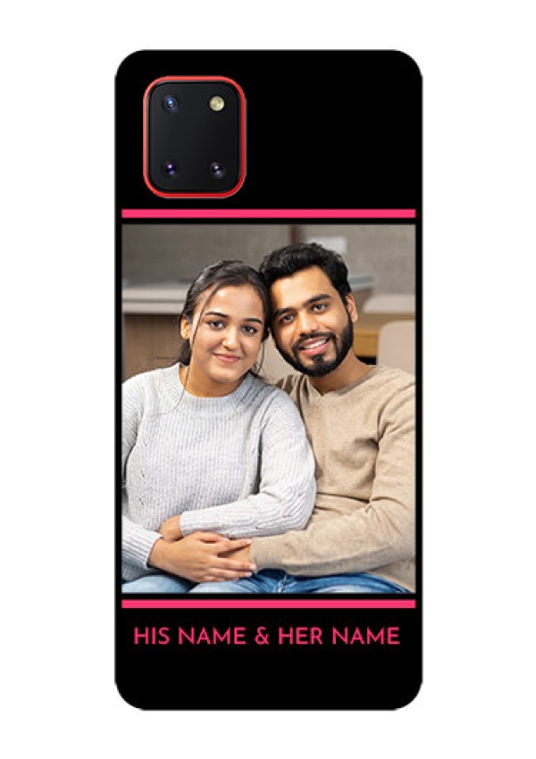 Galaxy Note10 Lite Custom Glass Mobile Case - with Add Text Design