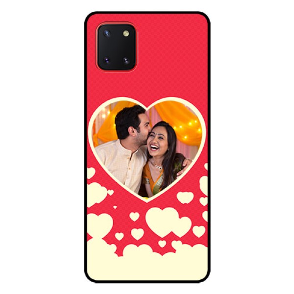 Galaxy Note10 Lite Custom Glass Mobile Case - Love Symbols Phone Cover Design