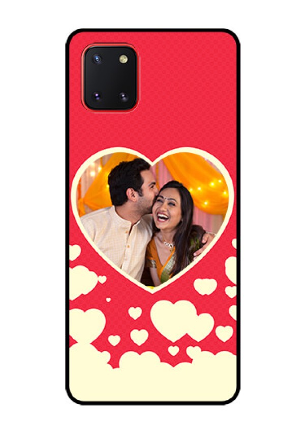 Galaxy Note10 Lite Custom Glass Mobile Case - Love Symbols Phone Cover Design
