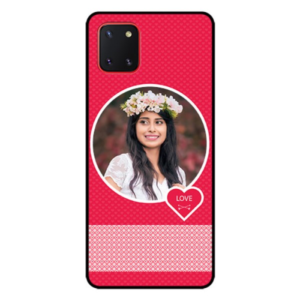 Galaxy Note10 Lite Personalised Glass Phone Case - Pink Pattern Design