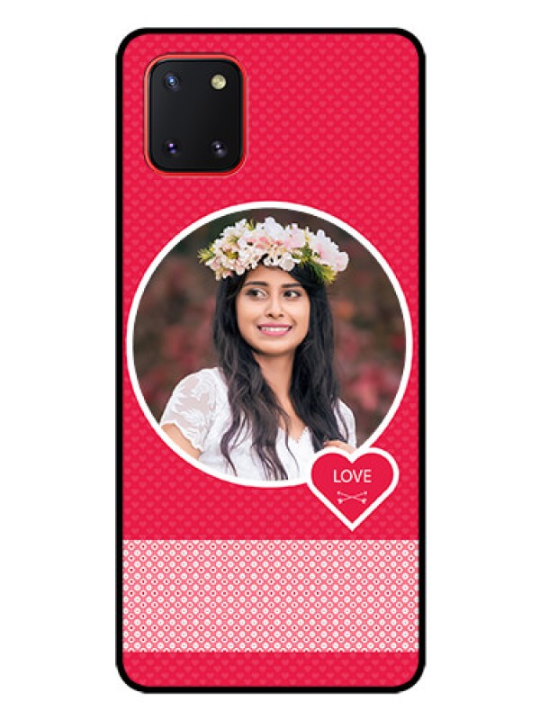 Custom Galaxy Note10 Lite Personalised Glass Phone Case - Pink Pattern Design