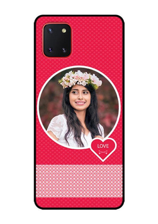 Galaxy Note10 Lite Personalised Glass Phone Case - Pink Pattern Design