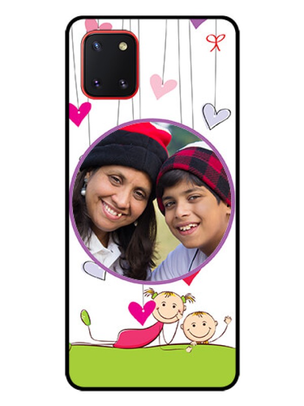 Custom Galaxy Note10 Lite Photo Printing on Glass Case - Cute Kids Phone Case Design