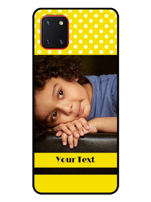 Custom Galaxy Note10 Lite Custom Glass Phone Case - Bright Yellow Case Design