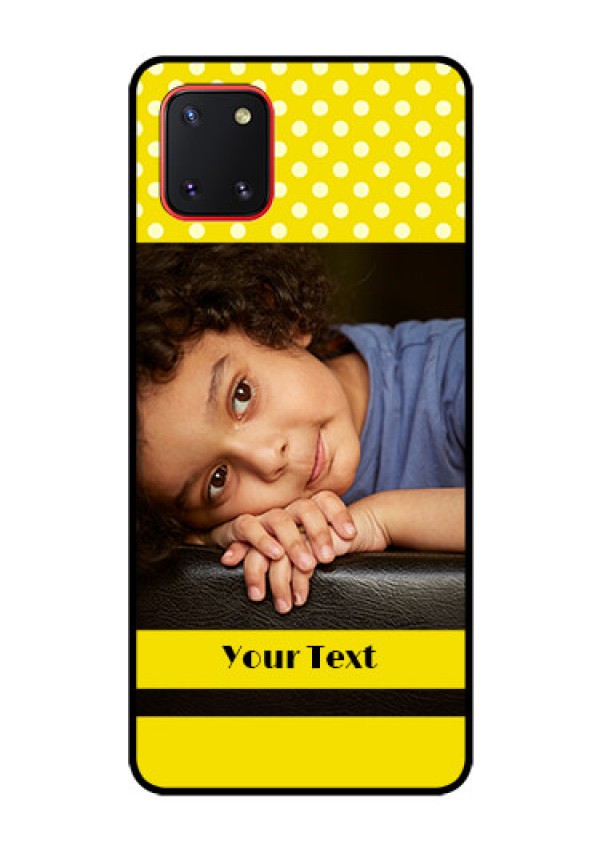 Galaxy Note10 Lite Custom Glass Phone Case - Bright Yellow Case Design