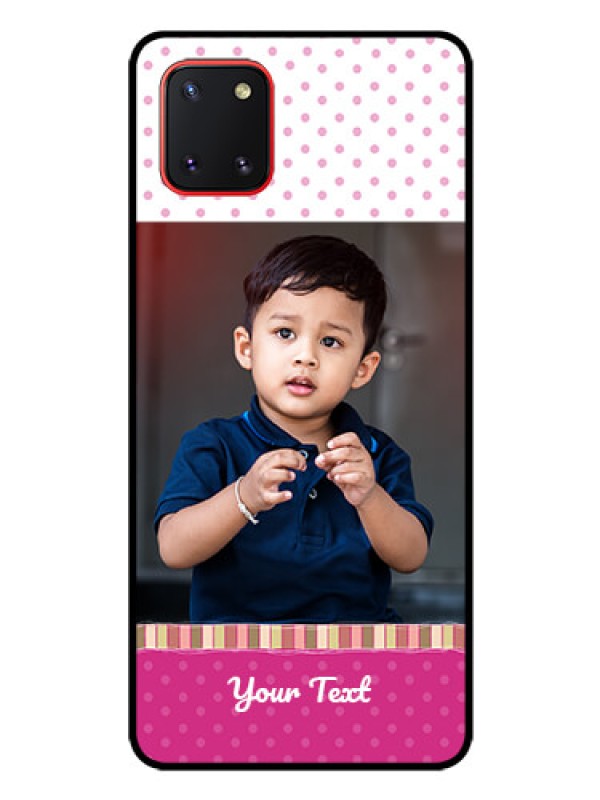 Custom Galaxy Note10 Lite Photo Printing on Glass Case - Cute Girls Cover Design