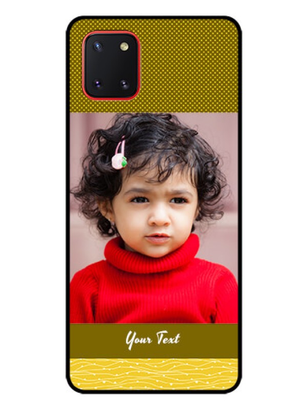 Custom Galaxy Note10 Lite Custom Glass Phone Case - Simple Green Color Design