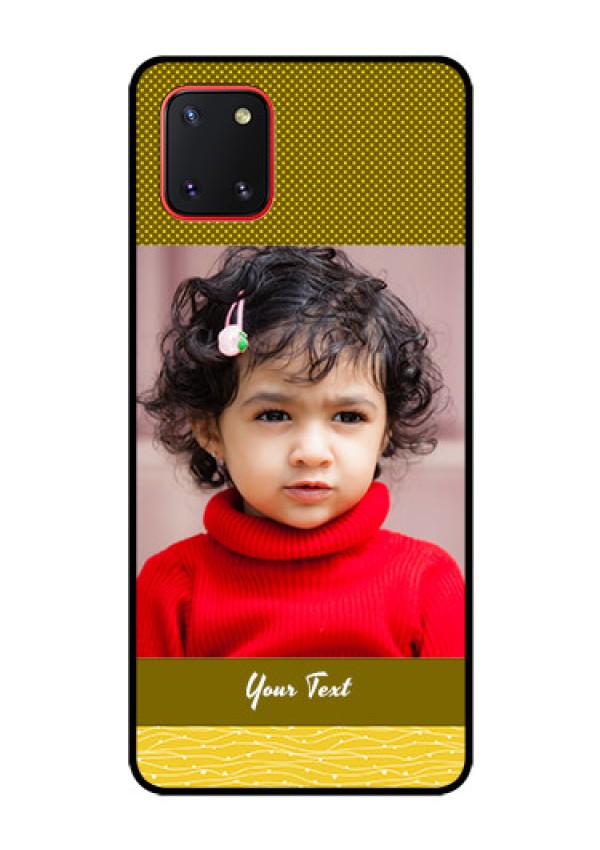 Galaxy Note10 Lite Custom Glass Phone Case - Simple Green Color Design