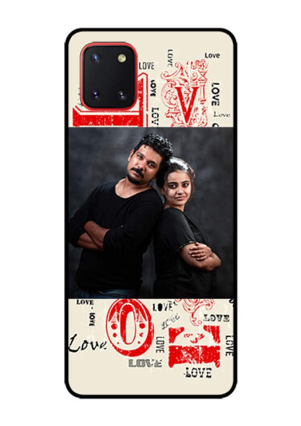 Galaxy Note10 Lite Photo Printing on Glass Case - Trendy Love Design Case