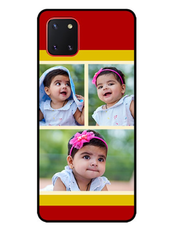 Custom Galaxy Note10 Lite Custom Glass Mobile Case - Multiple Pic Upload Design