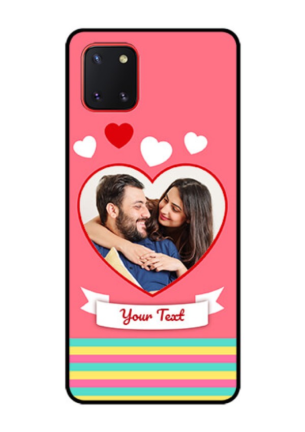 Galaxy Note10 Lite Photo Printing on Glass Case - Love Doodle Design