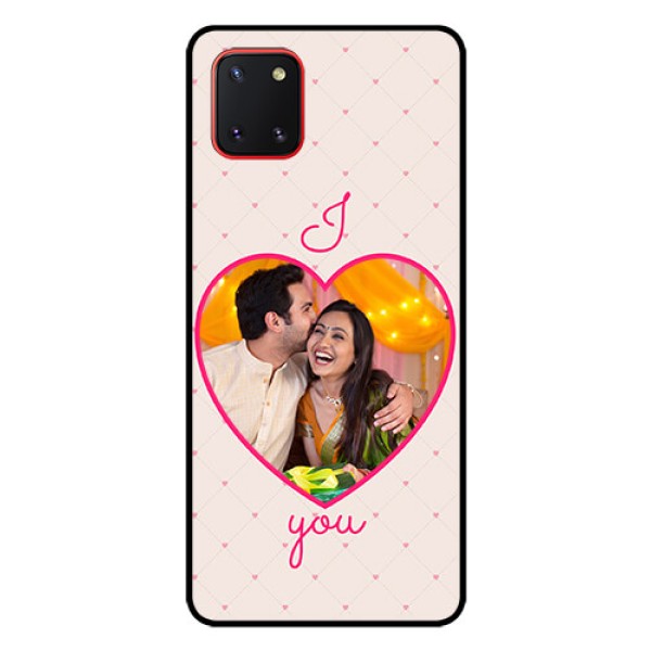 Galaxy Note10 Lite Custom Glass Mobile Case - Heart Shape Design