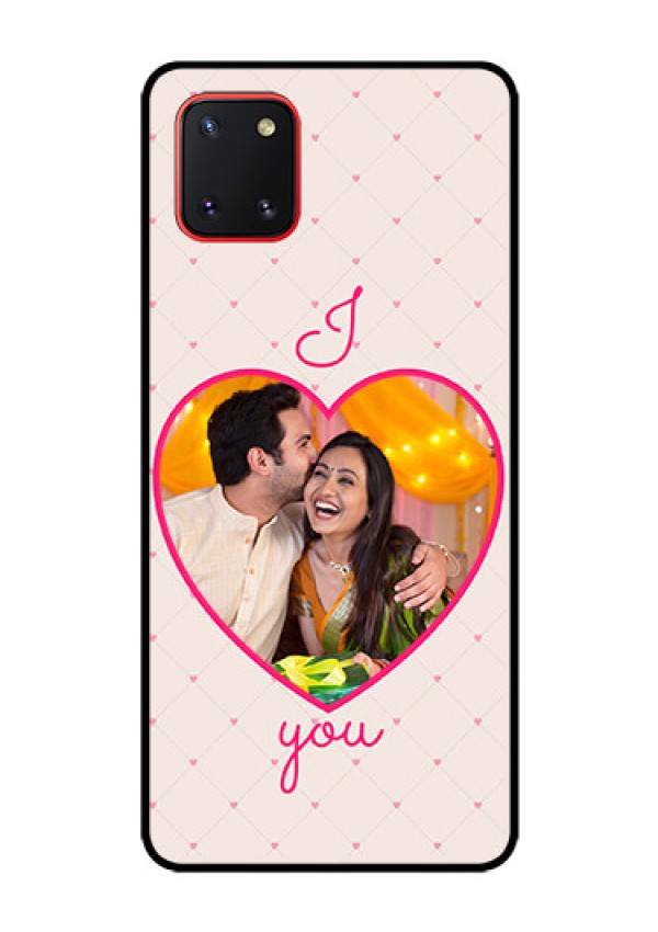 Galaxy Note10 Lite Custom Glass Mobile Case - Heart Shape Design