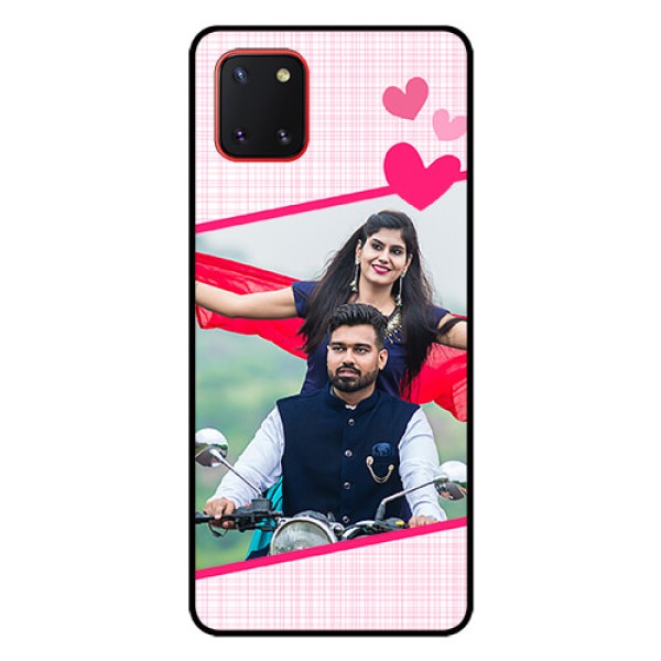 Galaxy Note10 Lite Custom Glass Phone Case - Love Shape Heart Design Galaxy Note10 Lite Custom Glass Phone Case - Love Shape Heart Design