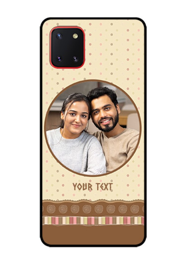 Galaxy Note10 Lite Custom Glass Mobile Case - Brown Dotted Mobile Case Design