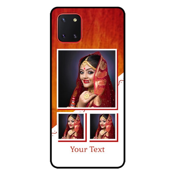 Galaxy Note10 Lite Custom Glass Phone Case - Wedding Memories Design 