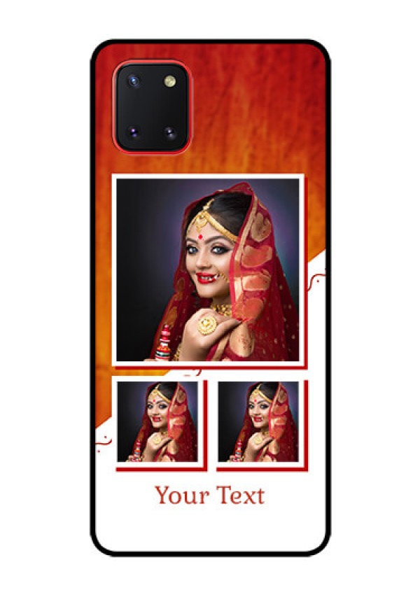 Galaxy Note10 Lite Custom Glass Phone Case - Wedding Memories Design 