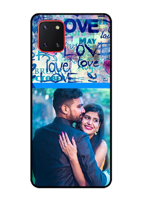 Galaxy Note10 Lite Custom Glass Mobile Case - Colorful Love Design