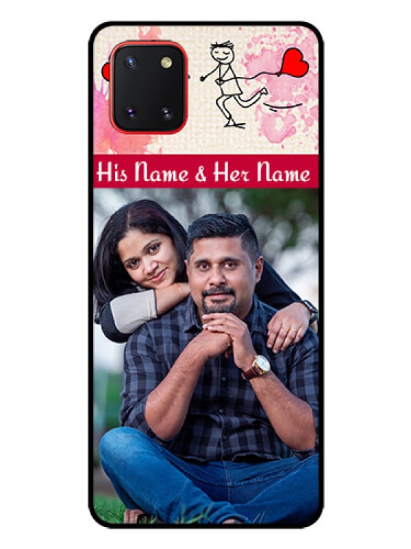 Custom Galaxy Note10 Lite Photo Printing on Glass Case - You and Me Case Design