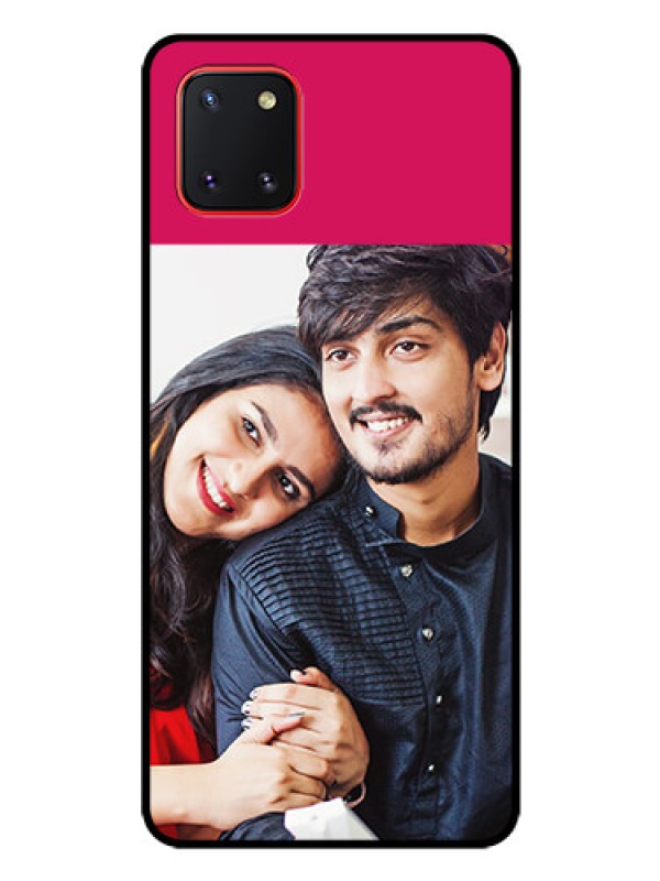 Custom Galaxy Note10 Lite Custom Glass Mobile Case - Anniversary Cover Design