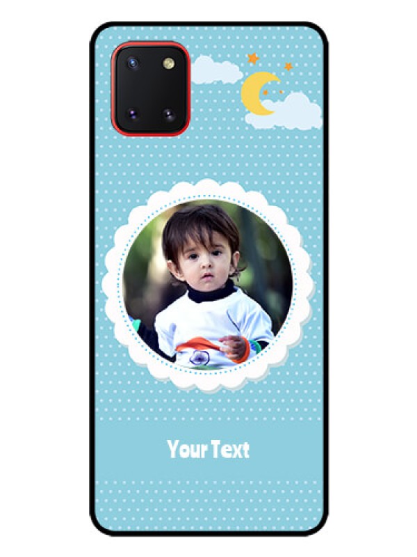 Custom Galaxy Note10 Lite Personalised Glass Phone Case - Violet Pattern Design