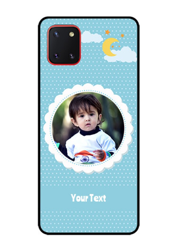 Galaxy Note10 Lite Personalised Glass Phone Case - Violet Pattern Design