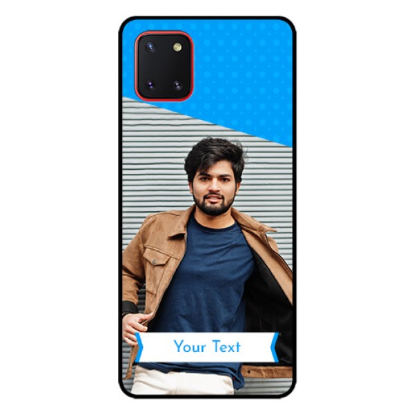 Galaxy Note10 Lite Photo Printing on Glass Case - Simple Blue Color Design Galaxy Note10 Lite Photo Printing on Glass Case - Simple Blue Color Design