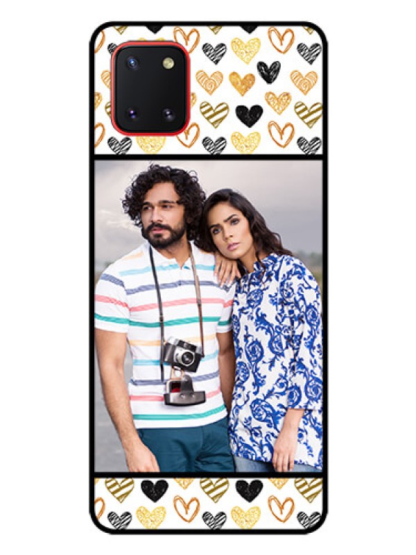 Custom Galaxy Note10 Lite Photo Printing on Glass Case - Love Symbol Design