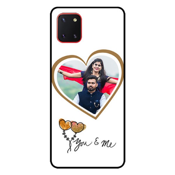 Galaxy Note10 Lite Custom Glass Mobile Case - You & Me Design