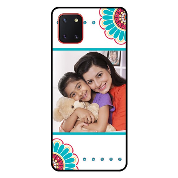 Galaxy Note10 Lite Custom Glass Phone Case - Flower Design