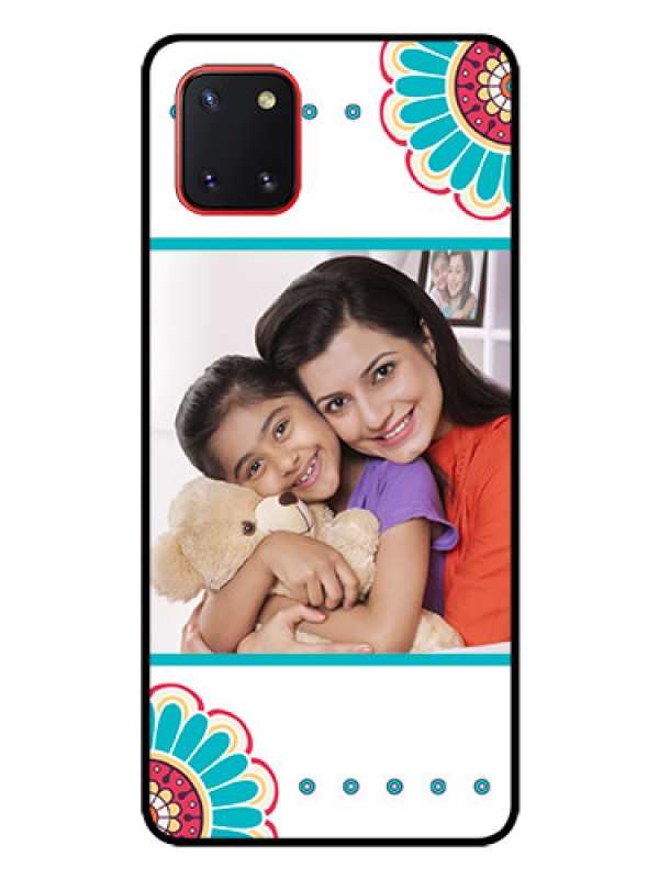 Custom Galaxy Note10 Lite Custom Glass Phone Case - Flower Design