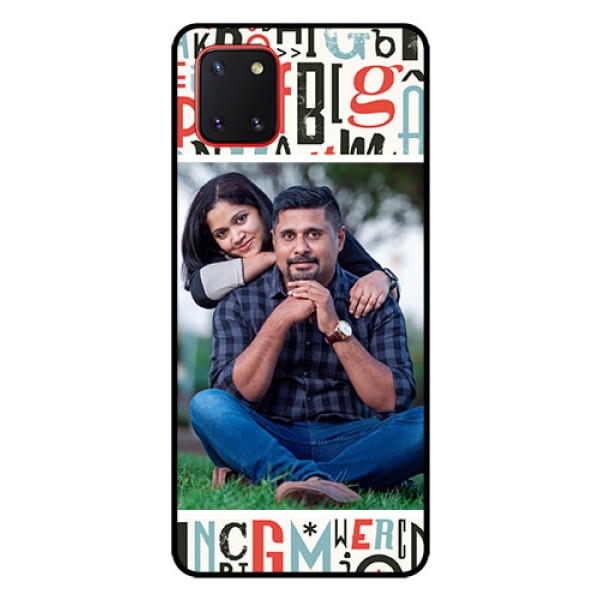 Galaxy Note10 Lite Personalized Glass Phone Case - Alphabet Design