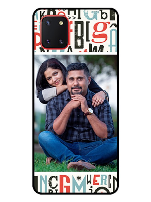 Custom Galaxy Note10 Lite Personalized Glass Phone Case - Alphabet Design