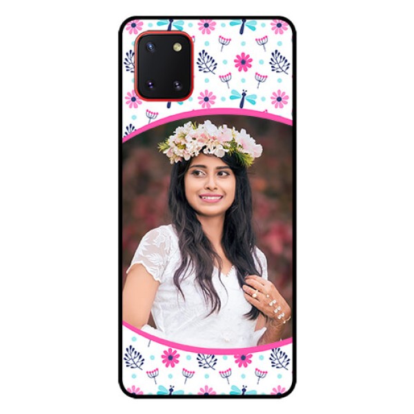 Galaxy Note10 Lite Photo Printing on Glass Case - Colorful Flower Design