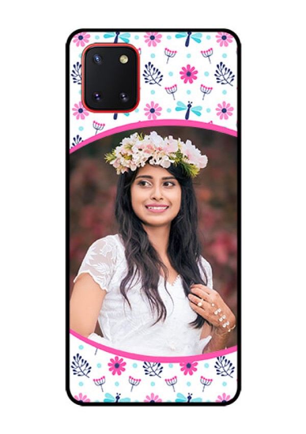 Galaxy Note10 Lite Photo Printing on Glass Case - Colorful Flower Design