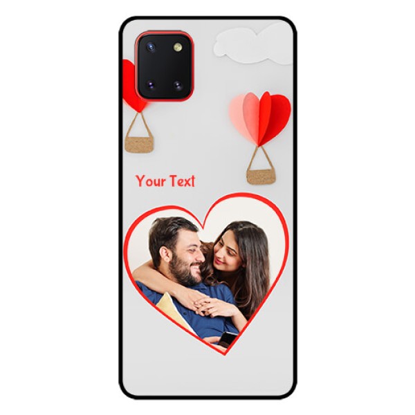 Galaxy Note10 Lite Custom Glass Mobile Case - Parachute Love Design