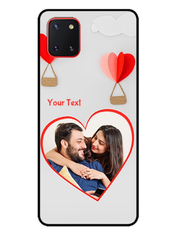 Custom Galaxy Note10 Lite Custom Glass Mobile Case - Parachute Love Design