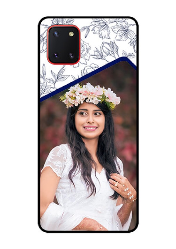 Galaxy Note10 Lite Personalized Glass Phone Case - Premium Floral Design