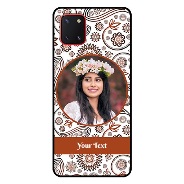 Galaxy Note10 Lite Custom Glass Mobile Case - Abstract Floral Design 