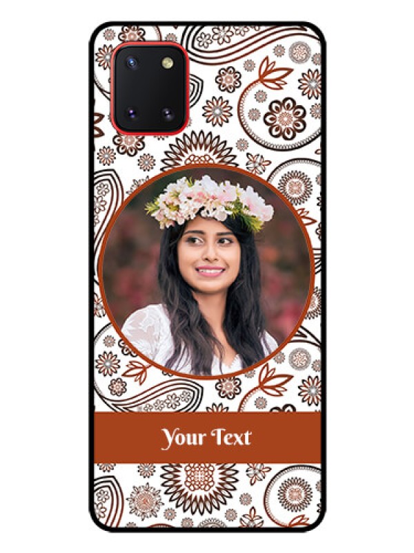 Custom Galaxy Note10 Lite Custom Glass Mobile Case - Abstract Floral Design 