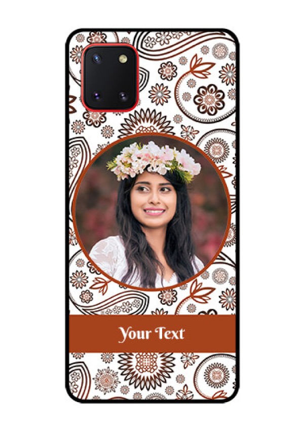 Galaxy Note10 Lite Custom Glass Mobile Case - Abstract Floral Design 
